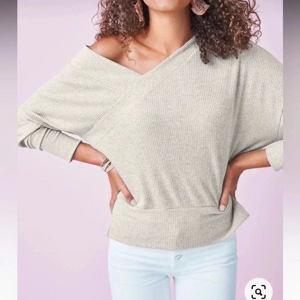 Stella & Dot double v sweater size small